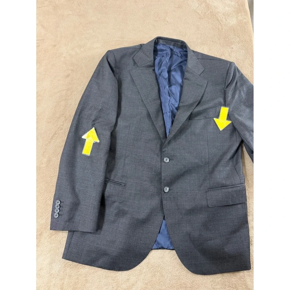 SuitSupply Vitale Barberis Canonico Blazer Men's Size 28 Slim Wool navy‎ blue
